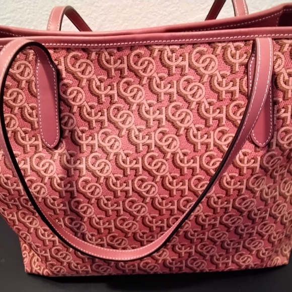 Coach Pink Signature Tote Bag - Picture 3 of 14
